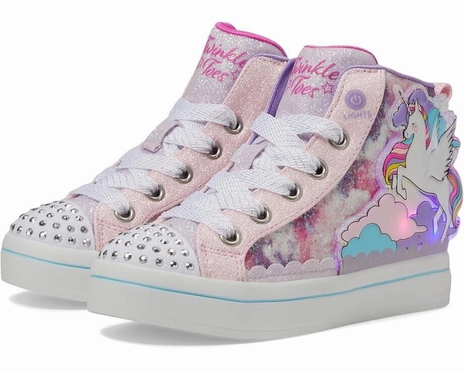 Skechers Twi-Lites 2.0 314399L Girls US 13.5 Pink Multi Glitter Sneakers FZP616 Girls Athletic Shoes on sale