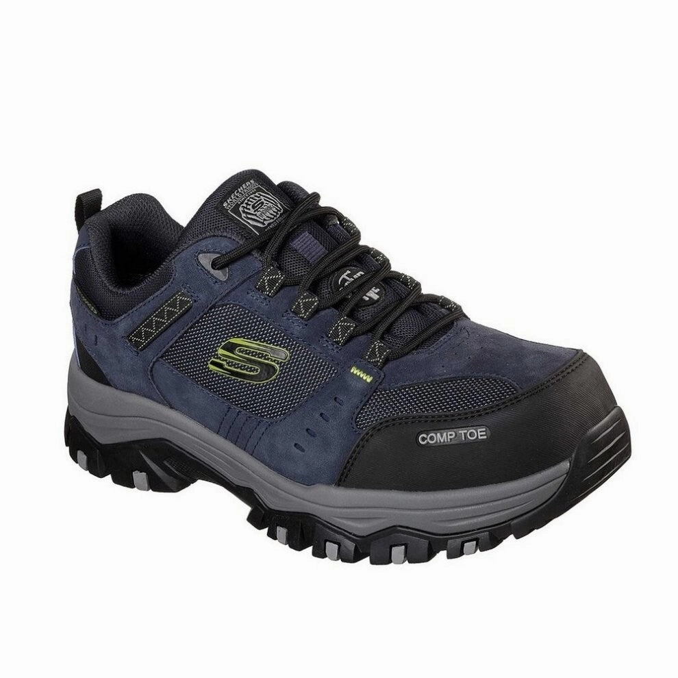 Skechers Work Greetah 77183EC Sneakers Mens 9 Navy Black Comp Toe Shoes EEE4123 Mens Athletic Shoes clearance sale