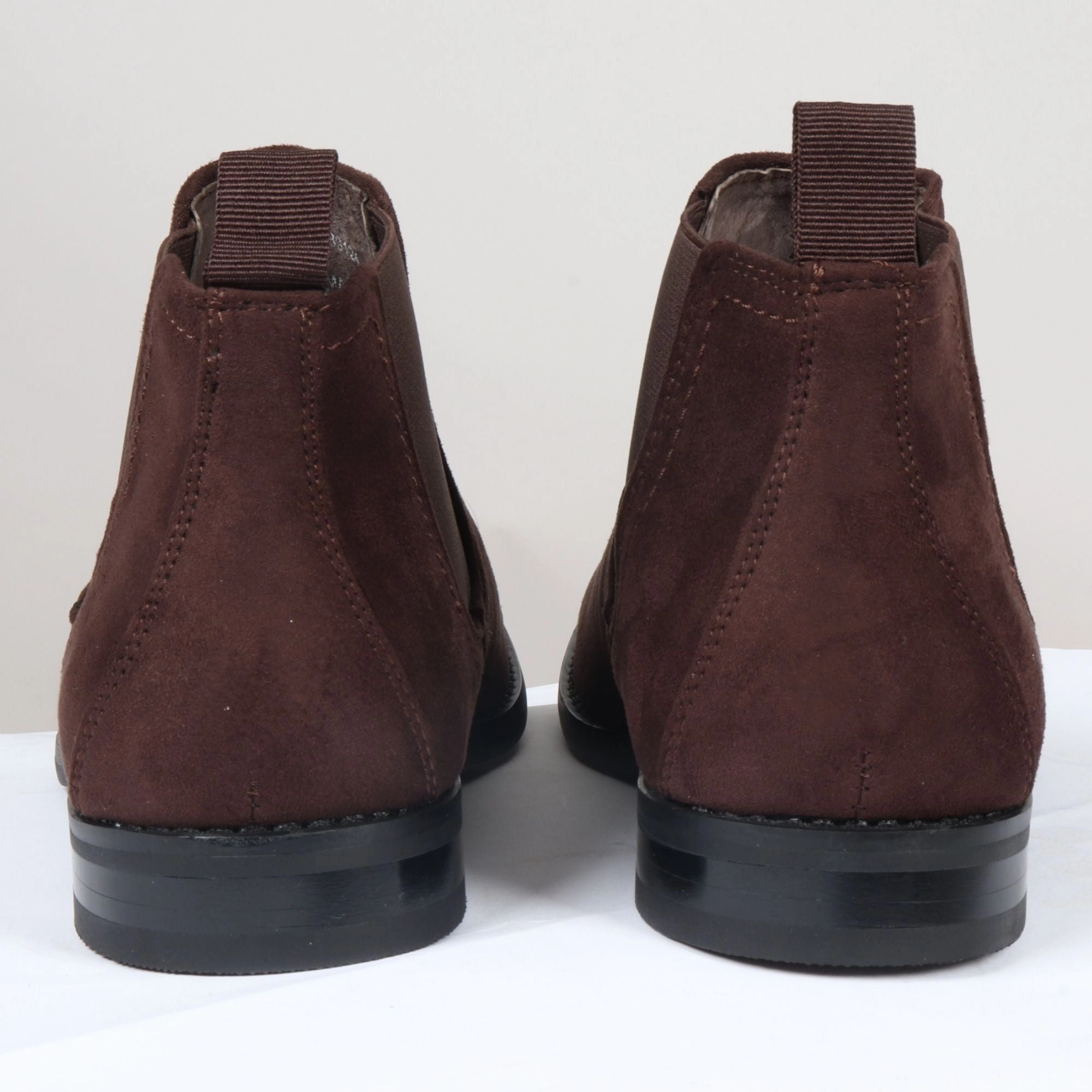 Slip On Suede Leather Lined Chelsea Ankle Shoes