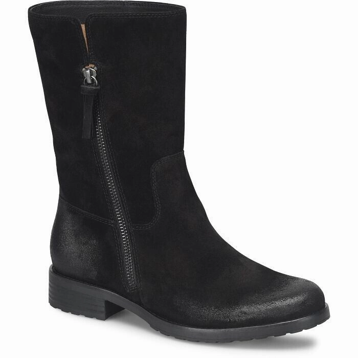Sofft Betty SF0103821 Boots Womens US 9 Black Suede Mid Calf Side Zipper KHD1567 Top-rated Womens Boots outlet