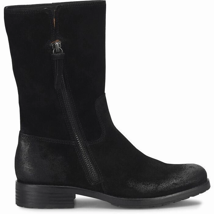 Sofft Betty SF0103821 Boots Womens US 9 Black Suede Mid Calf Side Zipper KHD1567