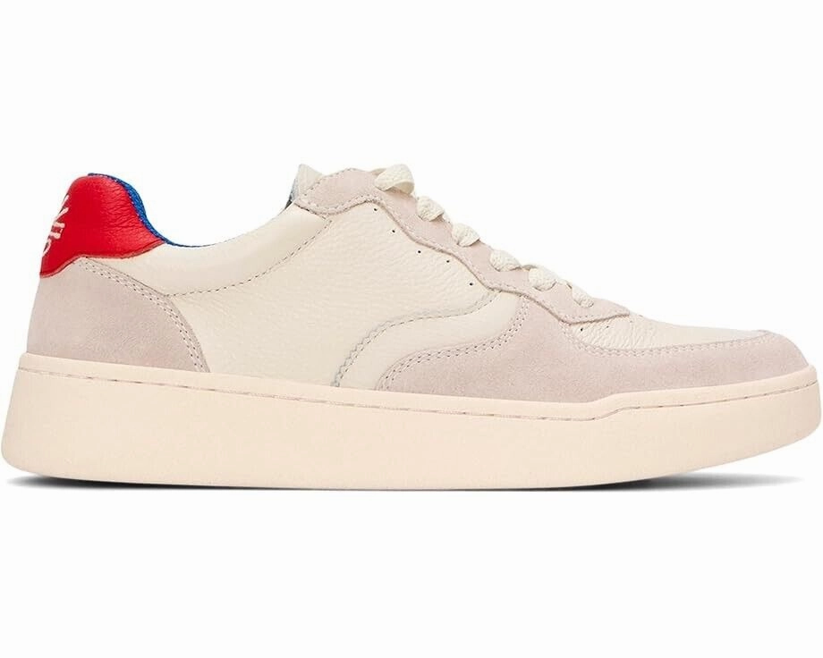 Soludos Roma Sneaker Women's US 9 White Red Leather Lifestyle Shoes RHS2415