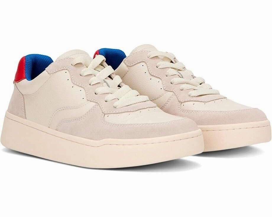Soludos Roma Sneaker Women's US 9 White Red Leather Lifestyle Shoes RHS2415 Womens Athletic Footwear online shop