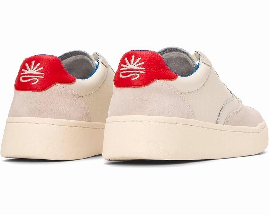 Soludos Roma Sneaker Women's US 9 White Red Leather Lifestyle Shoes RHS2415