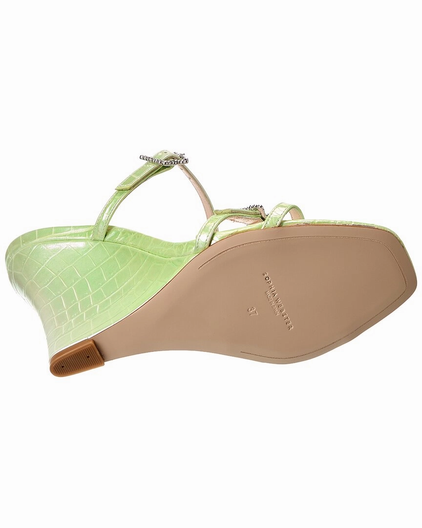 Sophia Webster Venus Leather Wedge Sandal