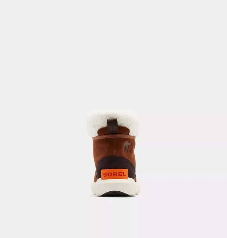 Sorel Explorer II Carnival Cozy Bootie Women's Size 8.5 Wood Chalk Boots EEE3504 (Brown,8.5)