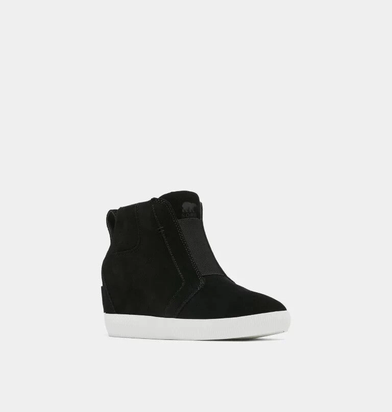 Sorel Out N About Women's 9.5 Black Suede Pull On Waterproof Wedge Boots KHD2534