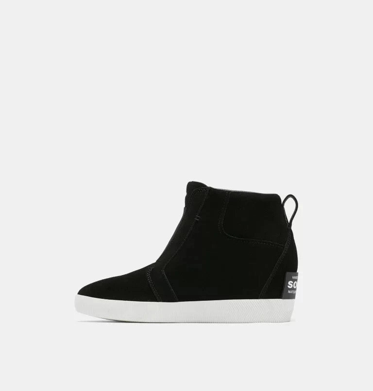 Sorel Out N About Women's 9.5 Black Suede Pull On Waterproof Wedge Boots KHD2534
