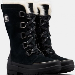 Sorel Tivoli IV Tall 1870101 Women's 6.5 Black Suede Faux Fur Snow Boots EEE3817 Womens Boot Deals Today