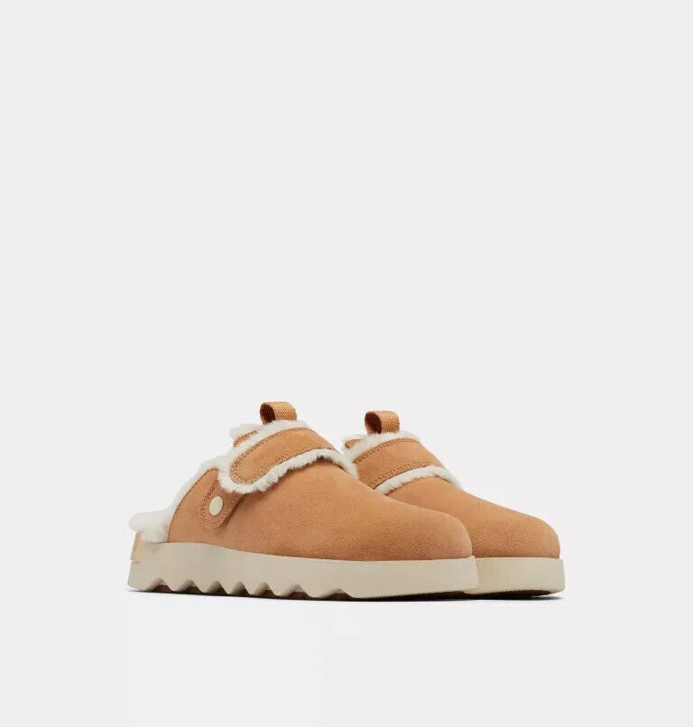 Sorel Viibe 2048521-253 Clog Women's US 7.5 Brown Suede Faux-Fur Slip-On RHS2877 Womens Athletic Footwear online shop