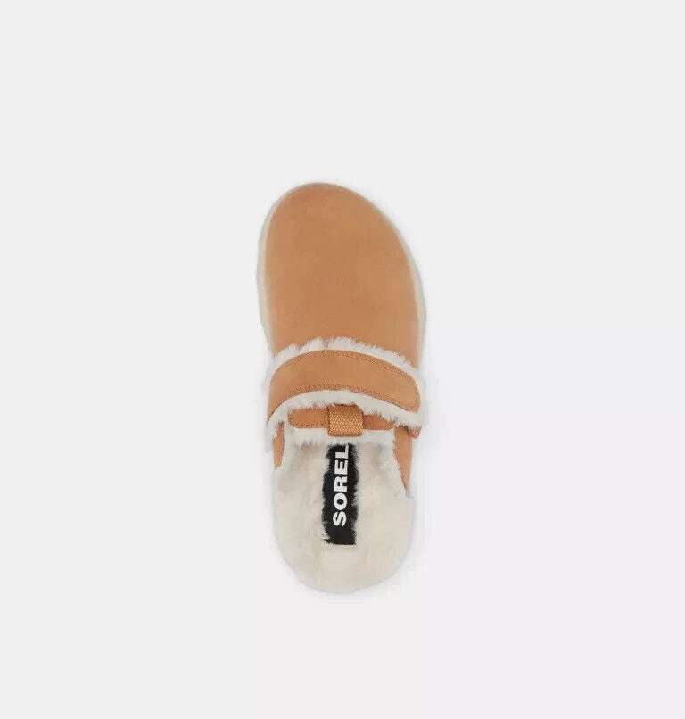 Sorel Viibe 2048521-253 Clog Women's US 7.5 Brown Suede Faux-Fur Slip-On RHS2877