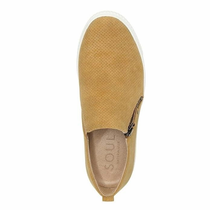Soul Naturalizer Turner Sneakers Women 8.5 Beige Faux Nubuck Casual Shoes FZP410