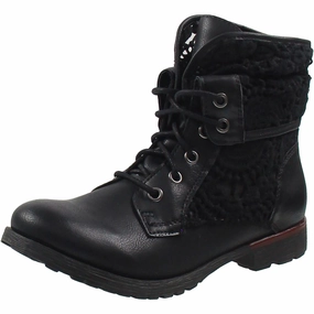 Spraypaint-Q Womens Faux Leather Ankle Combat Boots Womens Boots clearance deals