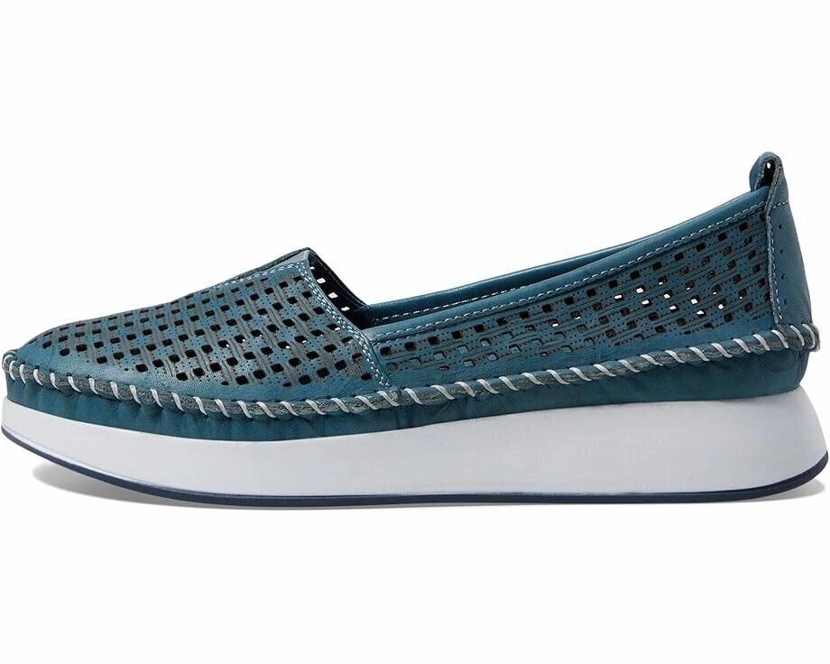 Spring Step Emerson Women's EU 39 (US 8.5) Blue Leather Slip-On Shoes ZPO1020