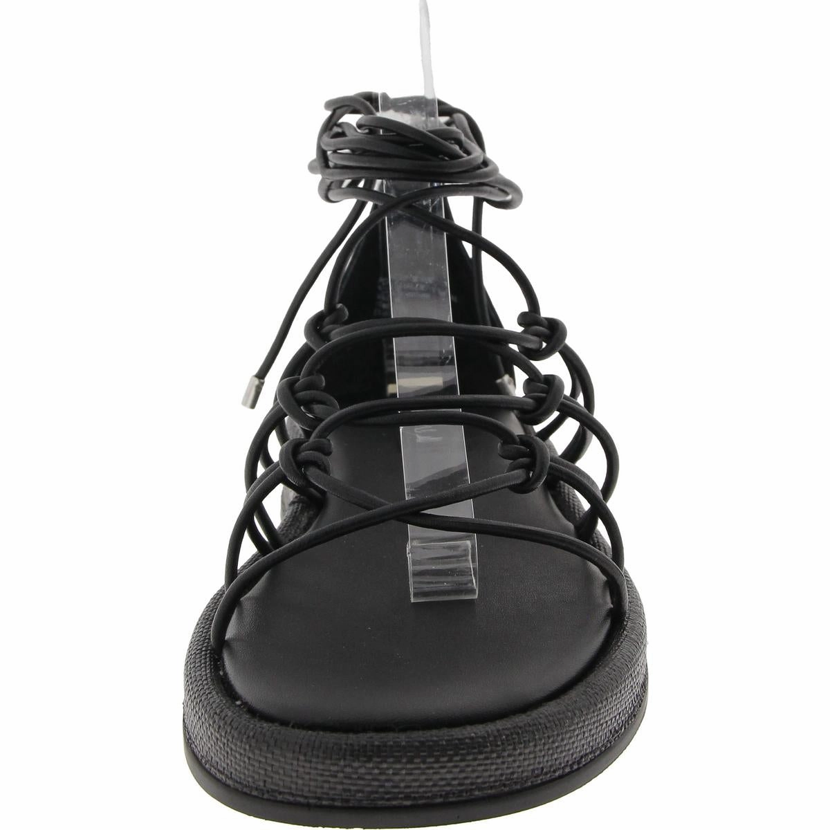 Star Womens Leather Lace-Up Platform Sandals