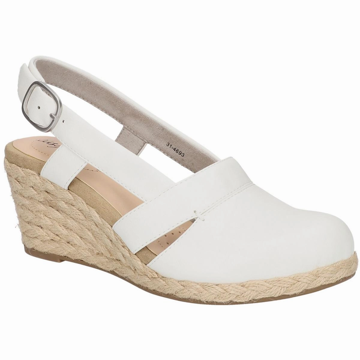 Stargaze Womens Faux Leather Closed Toe Wedge Sandals Womens Slip-On Sandals clearance
