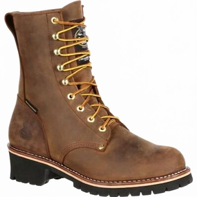 Steel Toe Waterproof 400G Insulated Logger Work Boot In Brown Buy Mens Chukkas online shop