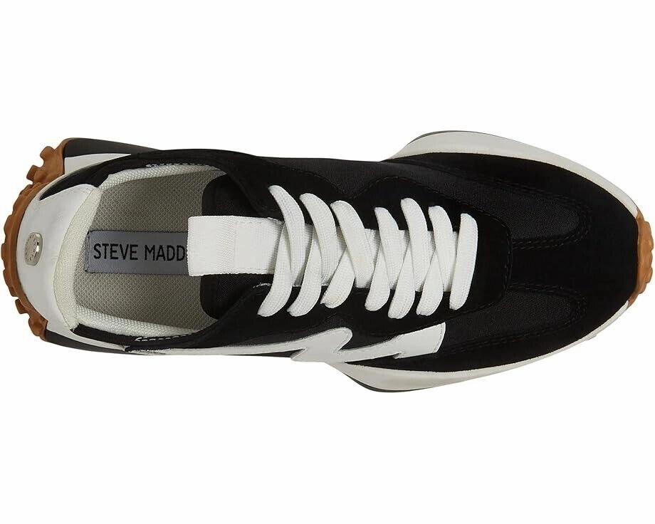 Steve Madden Campo CAMP08S1 Sneakers Women's Size 9.5 Black White Shoes ZPO2283