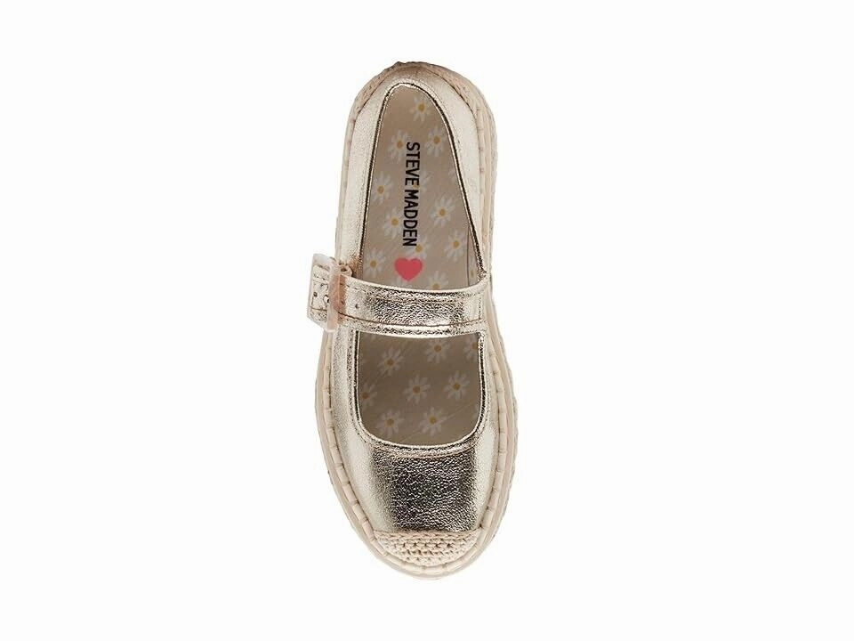 Steve Madden Elise Sandal Girls US 4 Gold Round Toe Platform Espadrille KHD049
