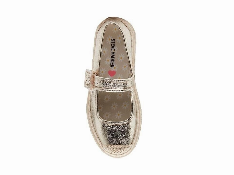 Steve Madden Elise Sandal Girls US 4 Gold Round Toe Platform Espadrille KHD049