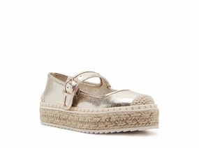 Steve Madden Elise Sandal Girls US 4 Gold Round Toe Platform Espadrille KHD049 Online sale for Girls Shoes