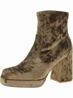 Steve Madden Ever Boots Women's US 9 Green Velvet Zipper Ankle Bootie ZPO3508 Womens Boot Deals Today