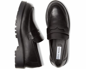 Steve Madden Lotto LOTT05S1 Penny Loafer Women 8.5 Black Comfort Slip On ZPO2249 Womens Athletic Footwear online shop