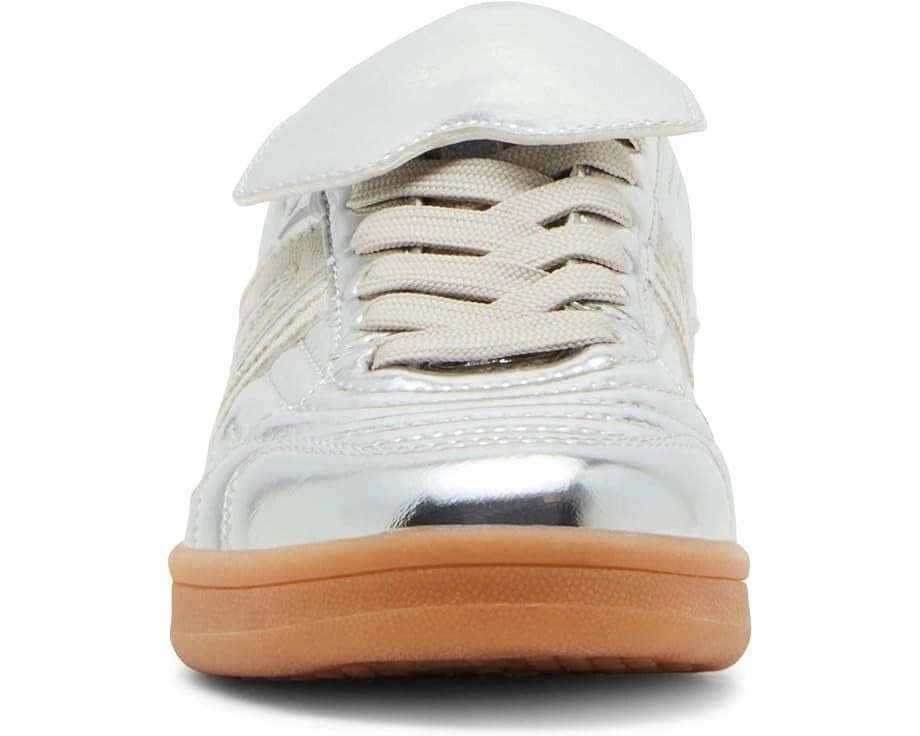 Steve Madden Madrid Sneakers Women's US 9.5 Silver Lace Up Casual Shoes ZOGG197