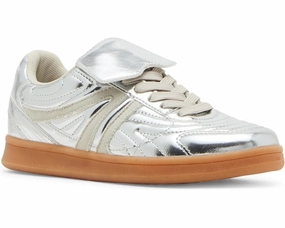 Steve Madden Madrid Sneakers Women's US 9.5 Silver Lace Up Casual Shoes ZOGG197 Womens Athletic Footwear online shop
