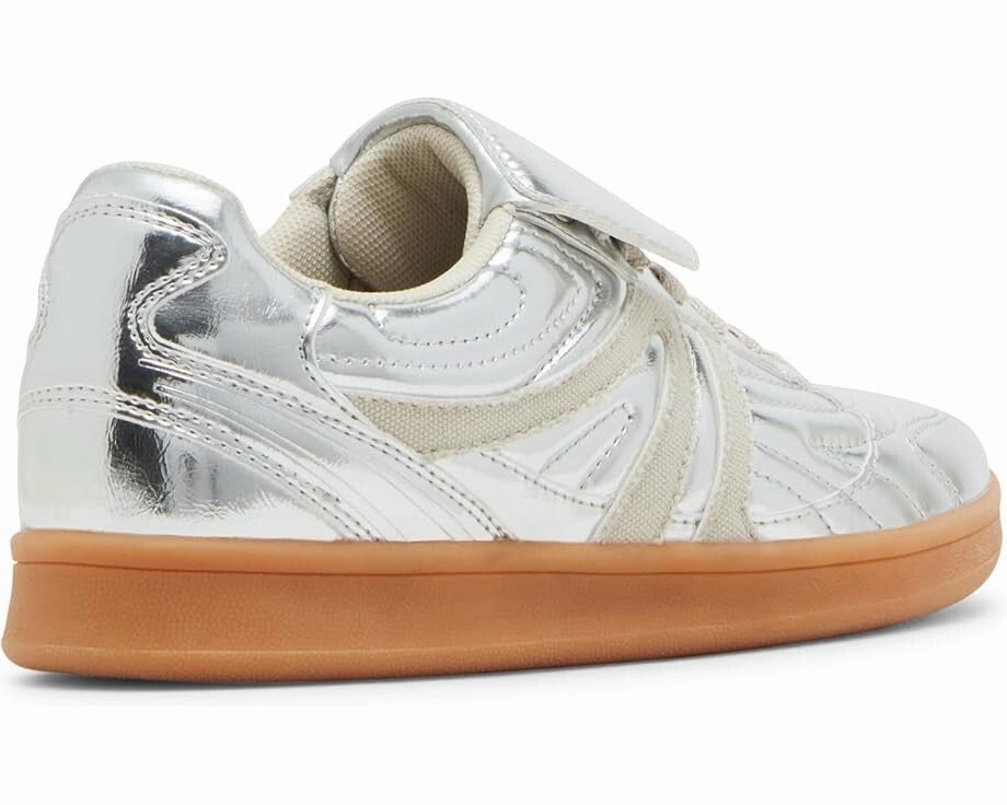 Steve Madden Madrid Sneakers Women's US 9.5 Silver Lace Up Casual Shoes ZOGG197