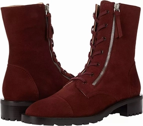 Stuart Weitzman Ande Boot Women's US 8 Mahogany Suede Mid Calf Block Heel KHD387 Top-rated Womens Boots outlet
