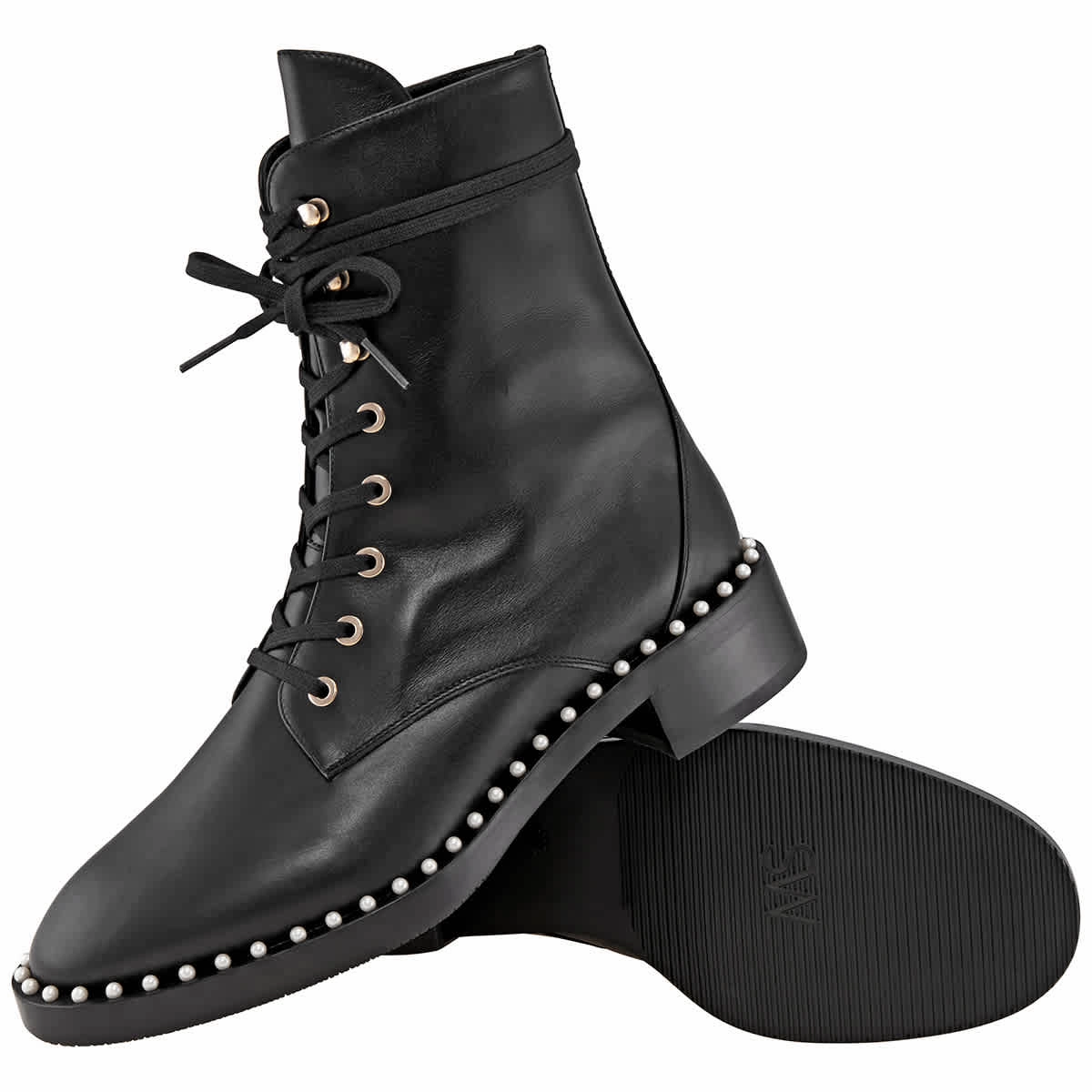Stuart Weitzman Ladies Black Sondra Smooth Ankle Boots
