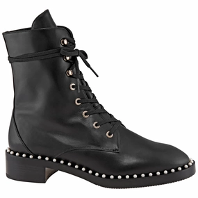 Stuart Weitzman Ladies Black Sondra Smooth Ankle Boots Discount Stylish Womens Boots