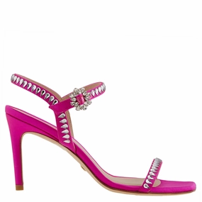 Stuart Weitzman Ladies Flamingo 85 Gemcut Sandals Affordable Womens Sandals outlet