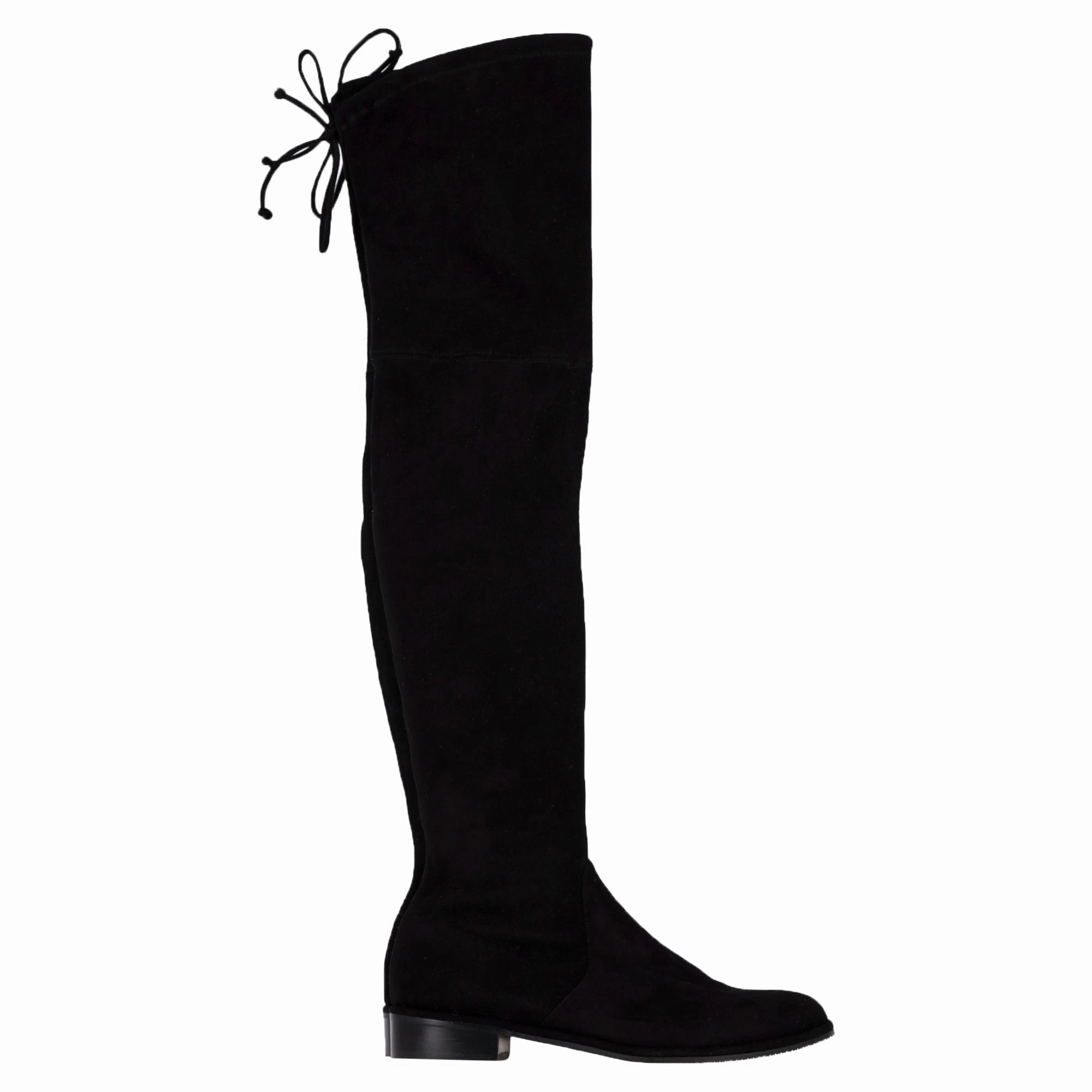 Stuart Weitzman Low Land Boots in Black Suede Womens Boots sale online