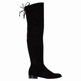 Stuart Weitzman Low Land Boots in Black Suede Womens Boots sale online