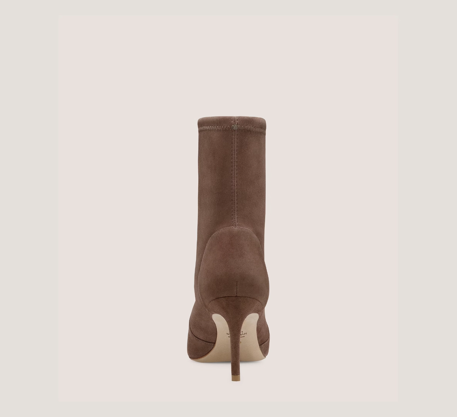 Stuart Weitzman Stuart 75 Stretch Boots Women's 8.5 Taupe Leather Bootie ZPO3441
