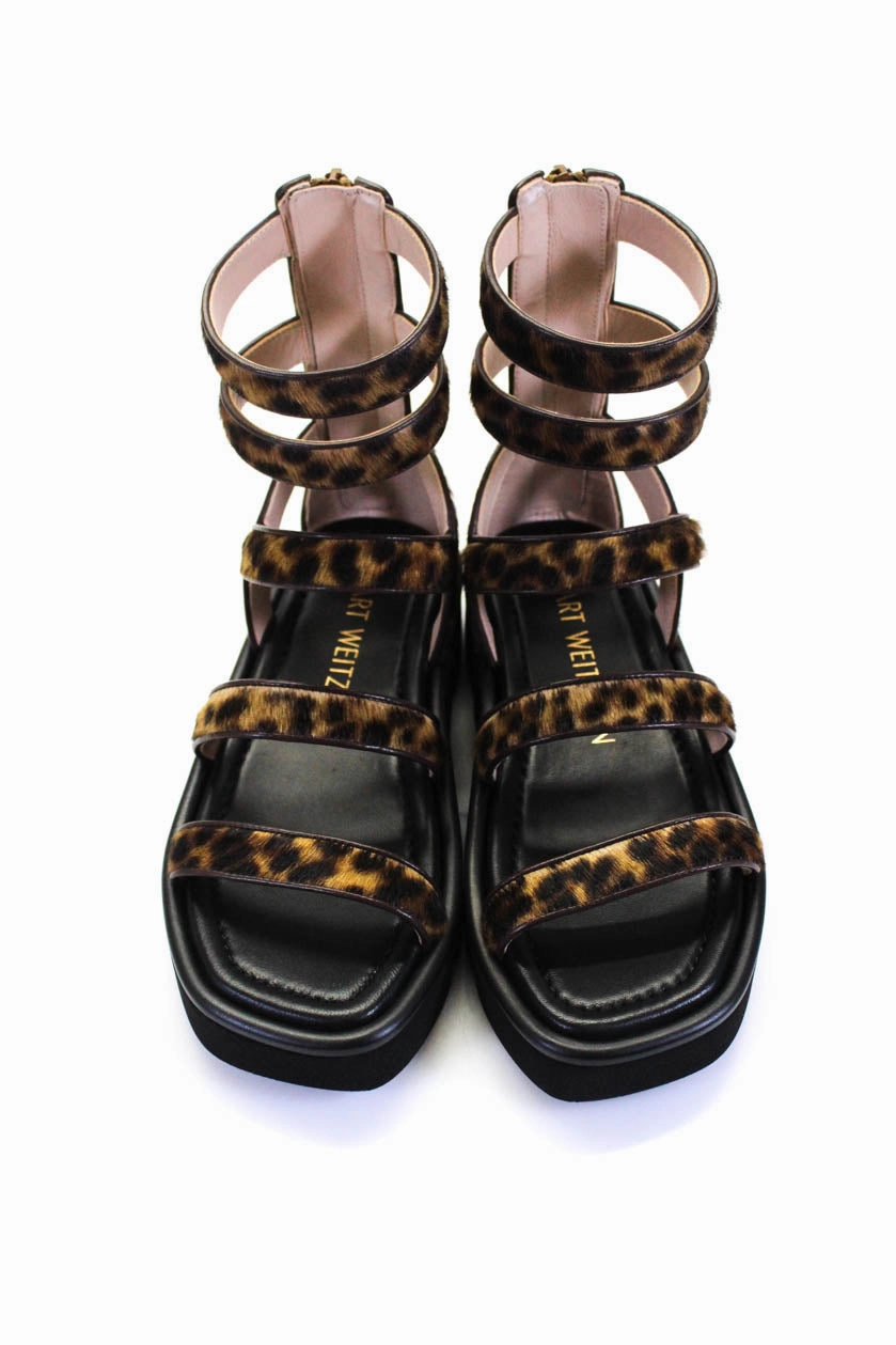 Stuart Weitzman Womens Gala Lift Sandals - Cheetah