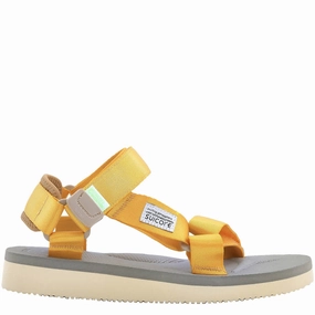Suicoke Yellow X Beige Depa-Cab Sandals Affordable Womens Sandals outlet
