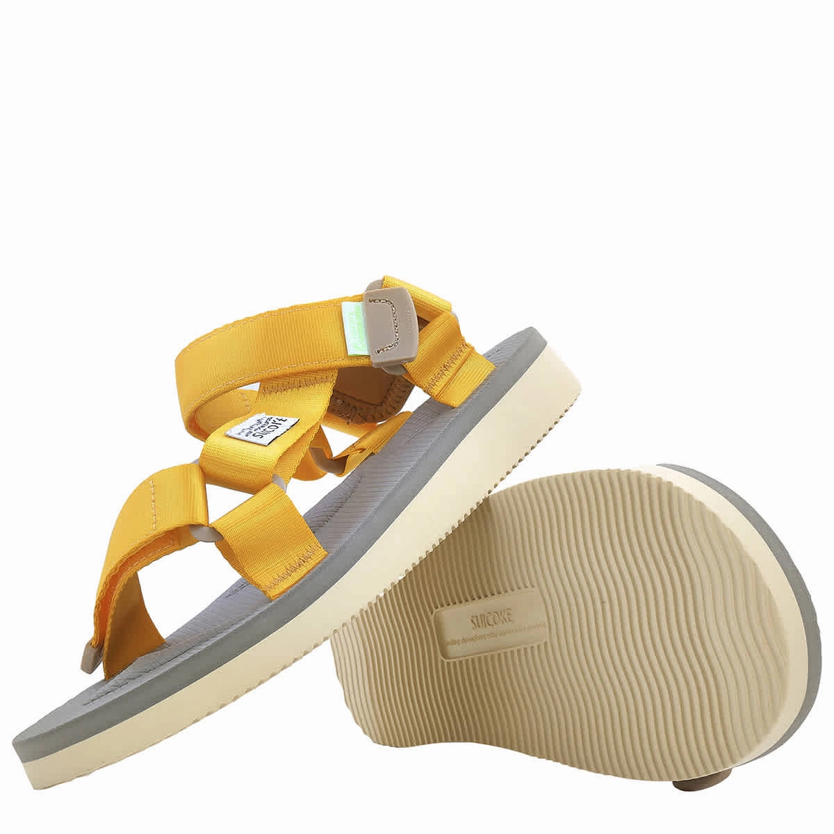 Suicoke Yellow X Beige Depa-Cab Sandals