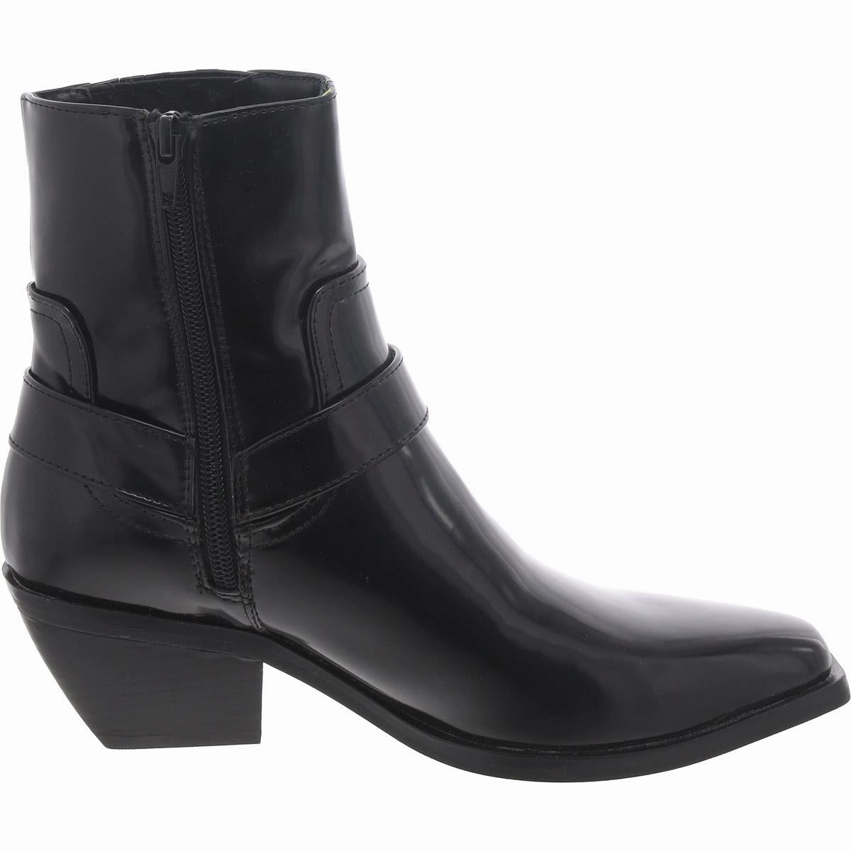 Susanna Womens Faux Leather Zipper Booties