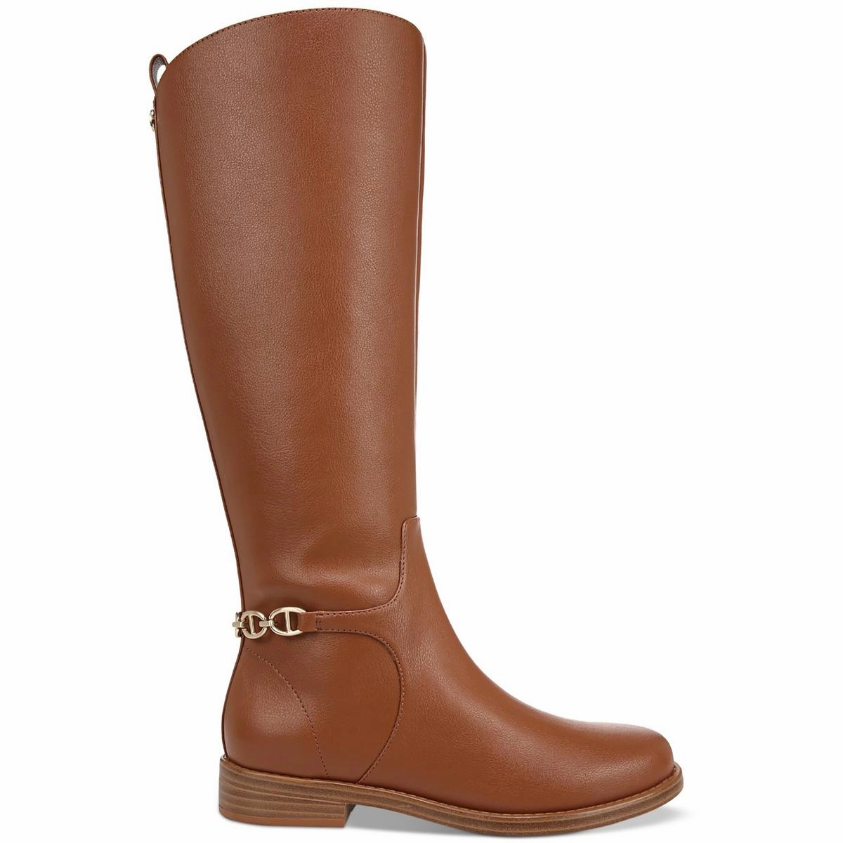 SUTTON Womens Chain Faux Leather Knee-High Boots