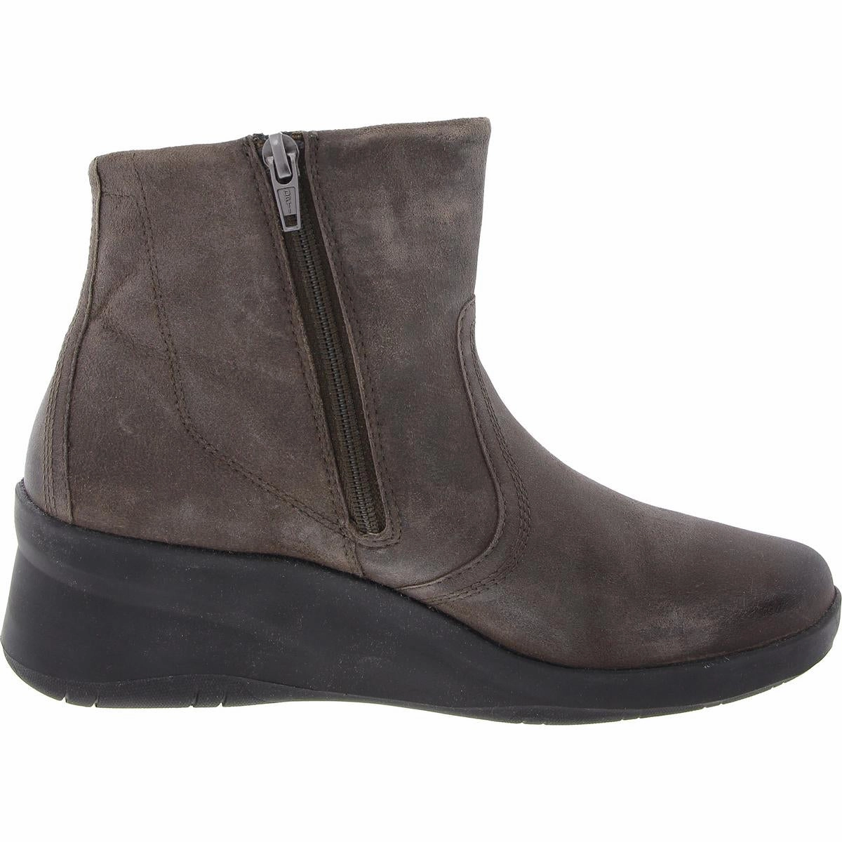 SUTTYN RAE Womens Zipper Leather Ankle Boots