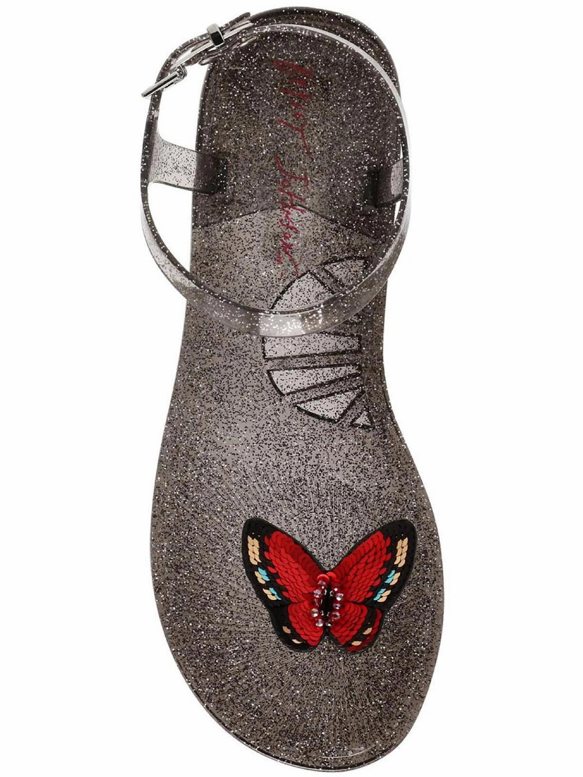 Tabby Womens Glitter Flat Jelly Sandals