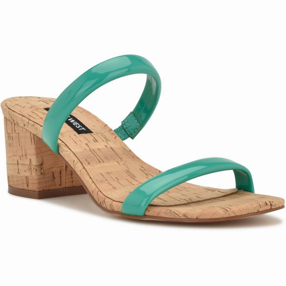tAE 3 Womens Patent Round Toe Block Heel