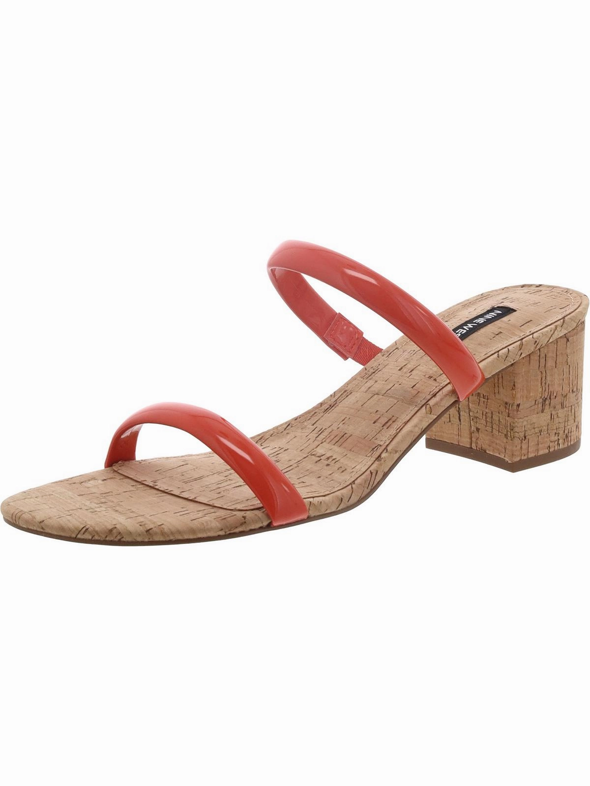 tAE 3 Womens Patent Round Toe Block Heel