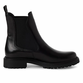 Tamaris Womens Black Leather Classic High Chelsea Ankle Boots Womens Boot Deals Today