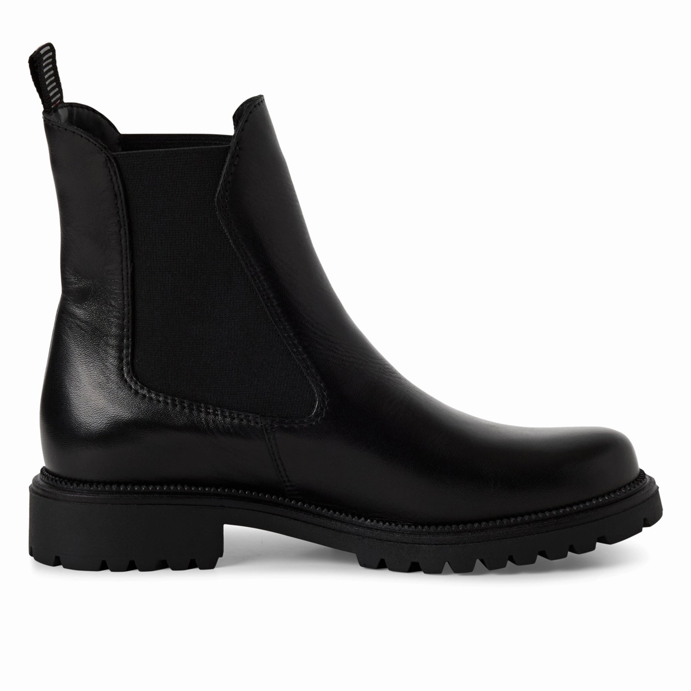 Tamaris Womens Black Leather Classic High Chelsea Ankle Boots Womens Boot Deals Today
