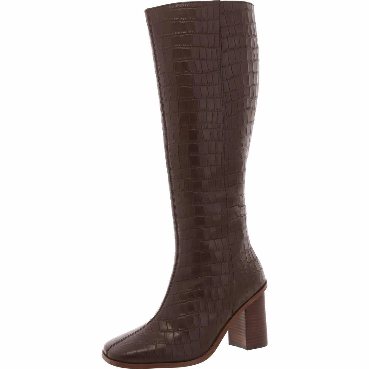 Tamori Womens Zipper Leather Knee-High Boots