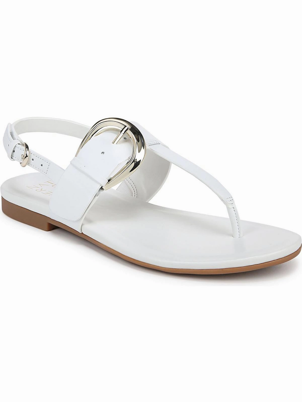 TAYLOR Womens Leather T-strap Slingback Sandals Promo offer on Womens Sandals